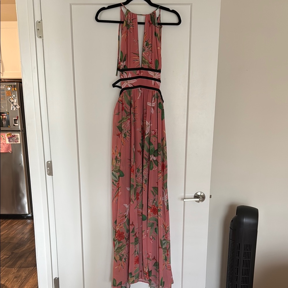 Floral Pink Maxi Dress
